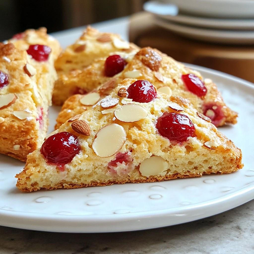 Cherry Almond Scones Fluffy and Delicious Treat