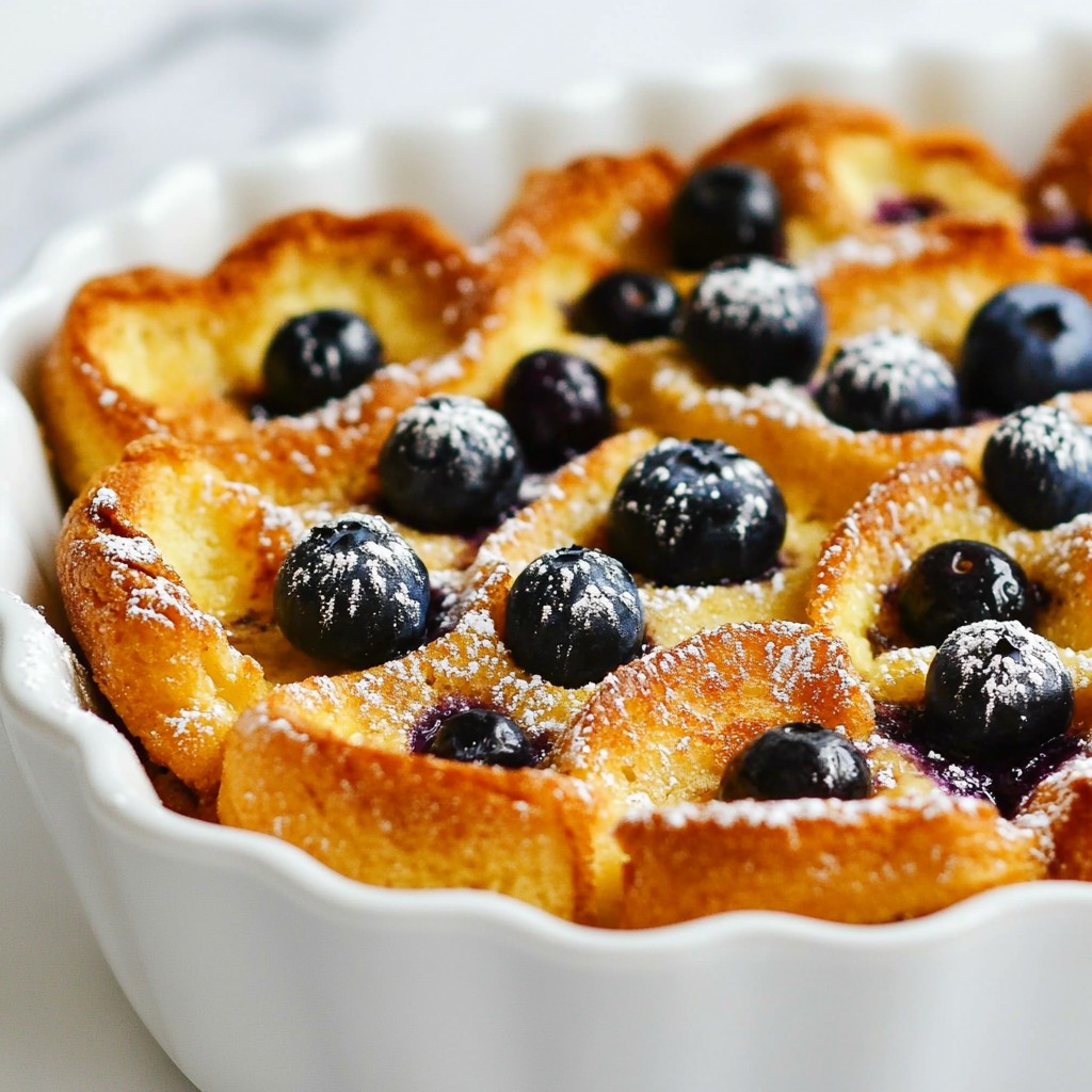 Baked Blueberry French Toast Casserole Delight