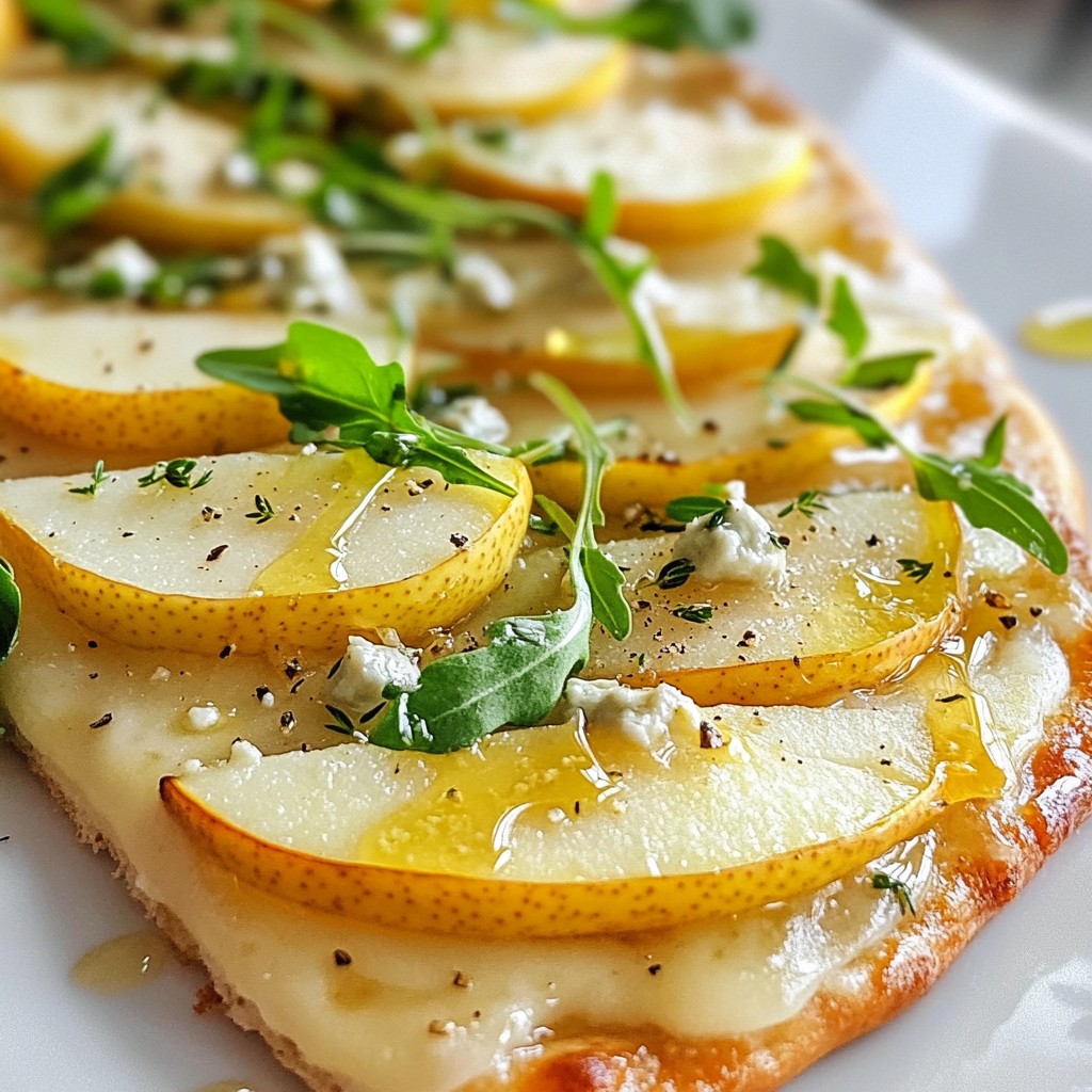 Pear and Gorgonzola Flatbread Flavorful and Easy Dish