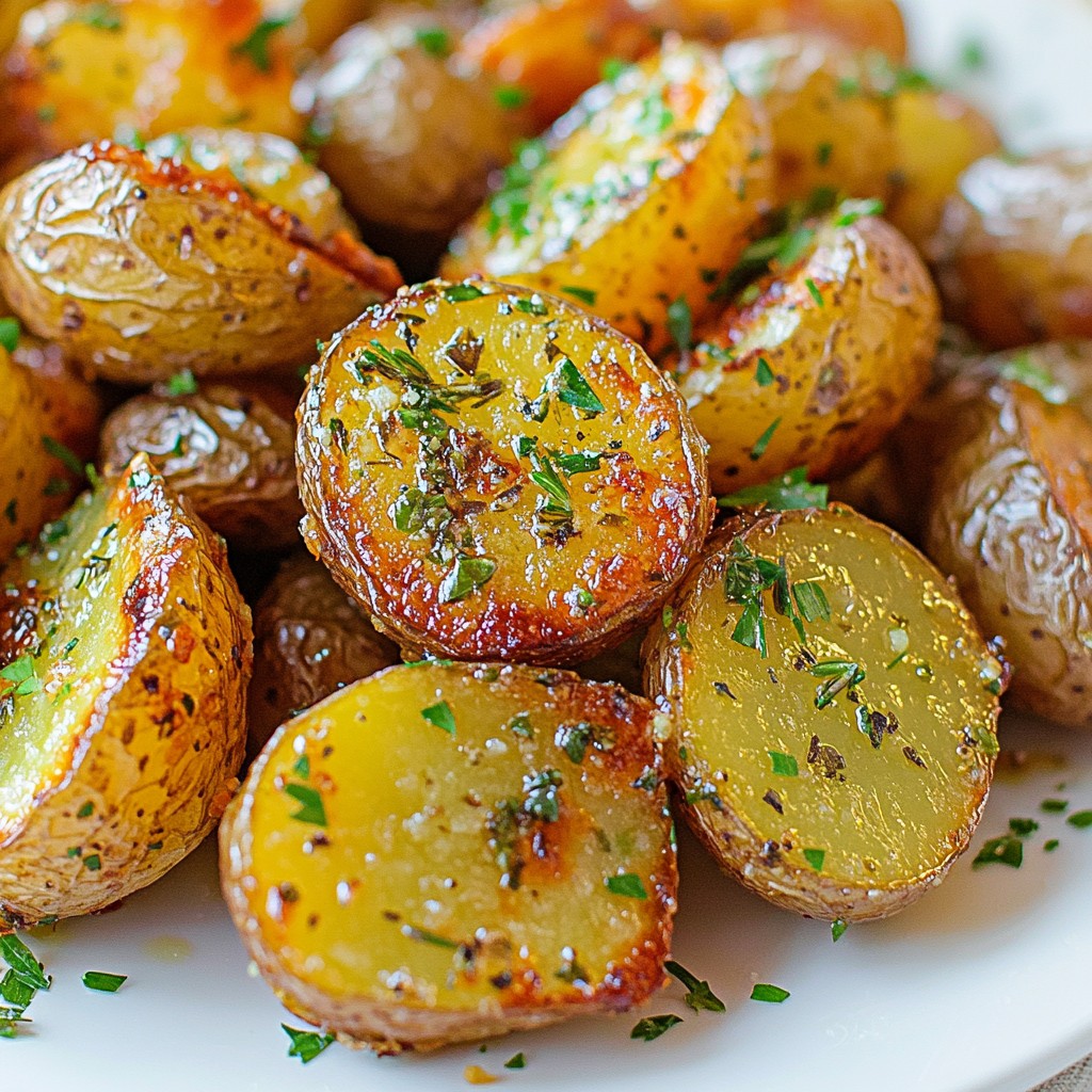 Garlic Butter Herb Roasted Potatoes Flavorful Side Dish