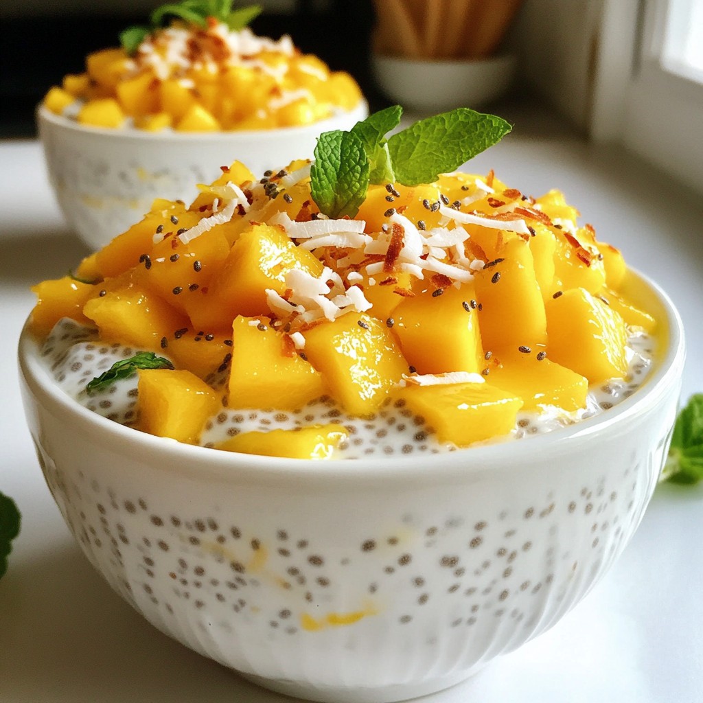 Coconut Mango Chia Pudding Creamy and Refreshing Treat