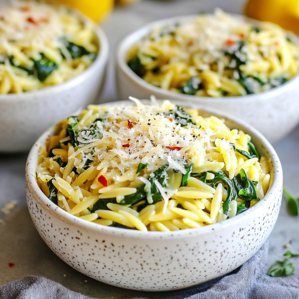 Creamy Garlic Spinach Orzo Flavorful Weeknight Dish