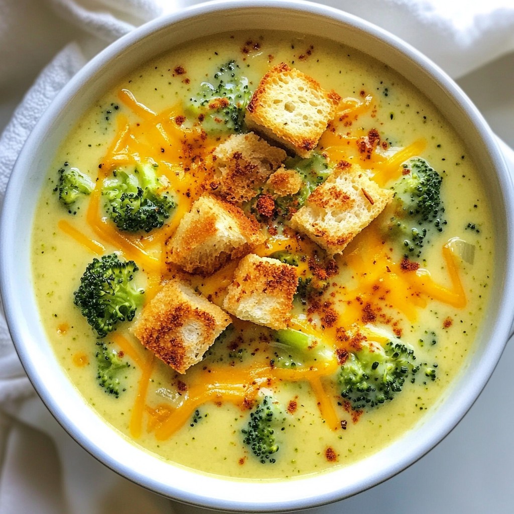 Loaded Broccoli Cheddar Soup Creamy and Savory Delight