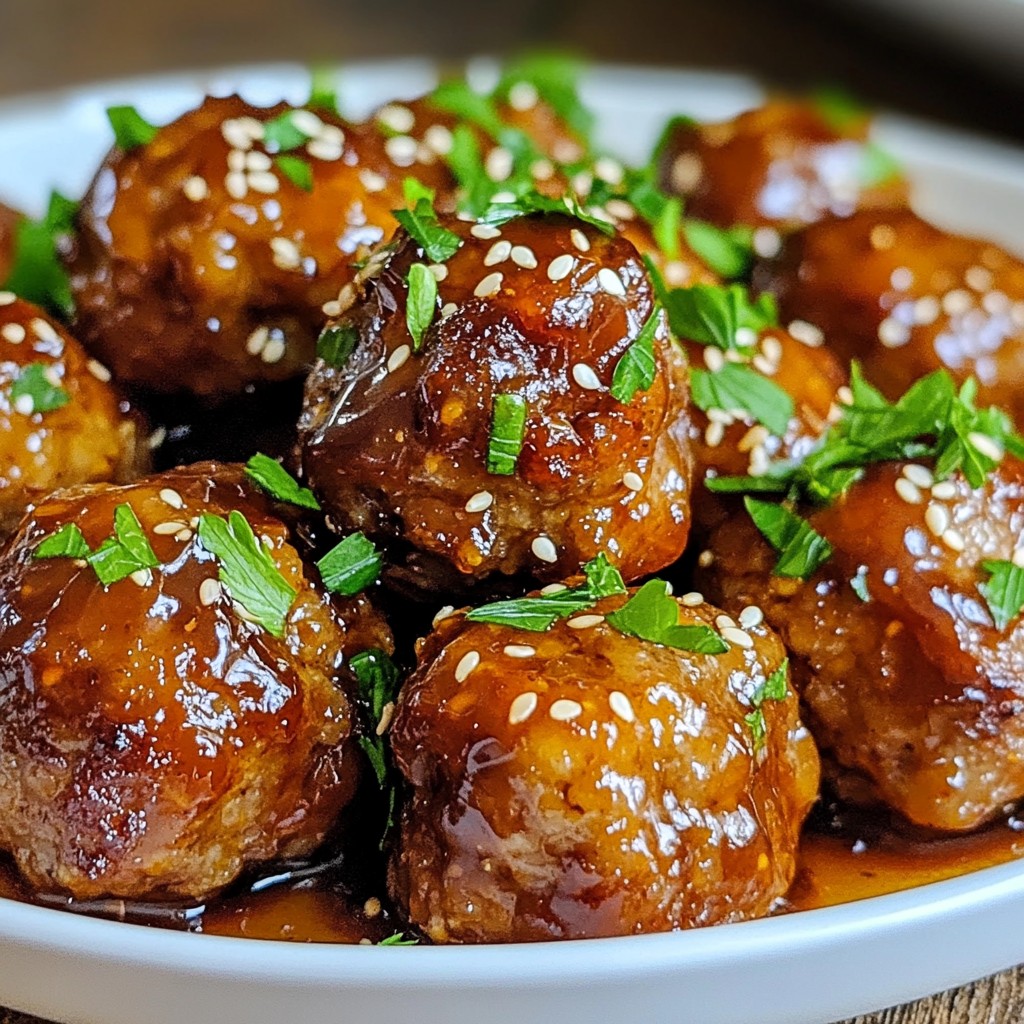 Sticky Honey Garlic Meatballs Irresistible Flavor