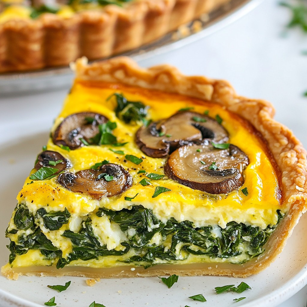 Spinach Mushroom Quiche Healthy and Tasty Meal Idea