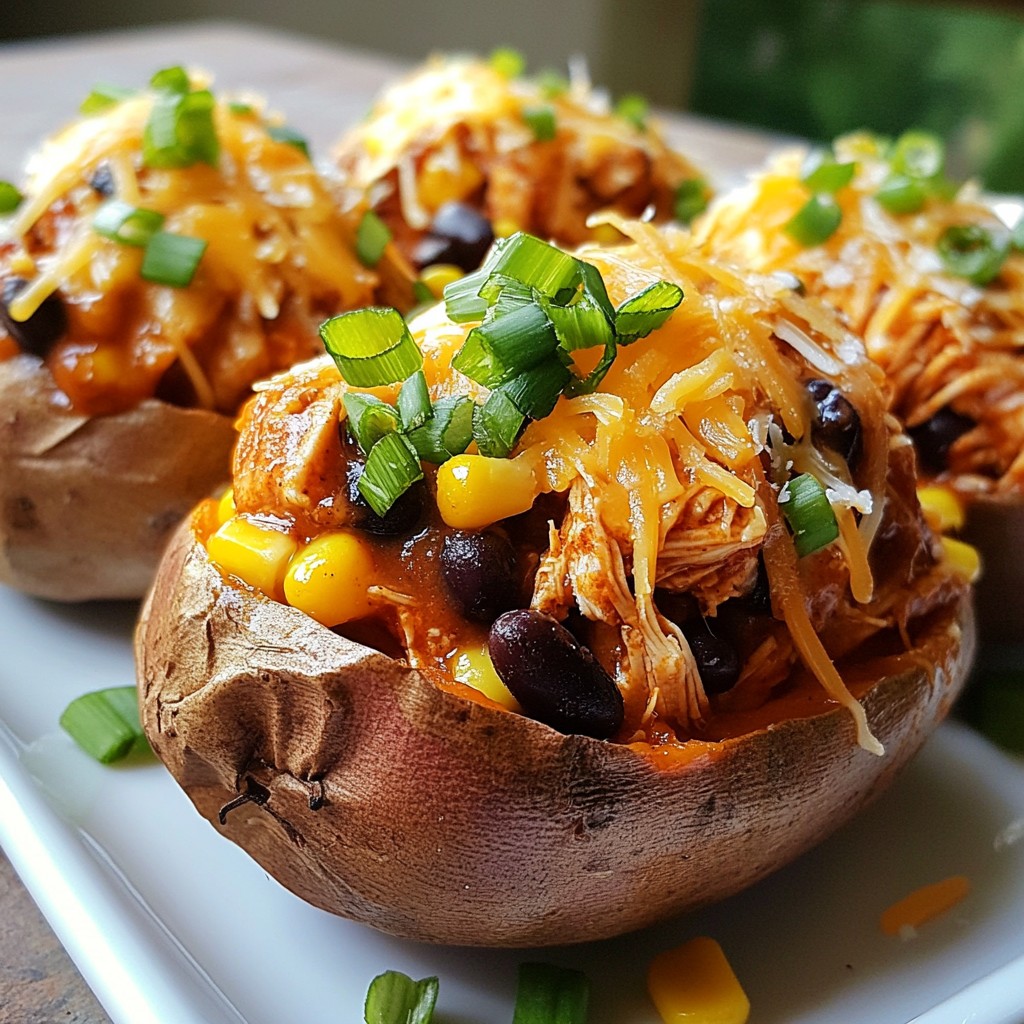 BBQ Chicken Stuffed Sweet Potatoes Easy and Tasty Meal