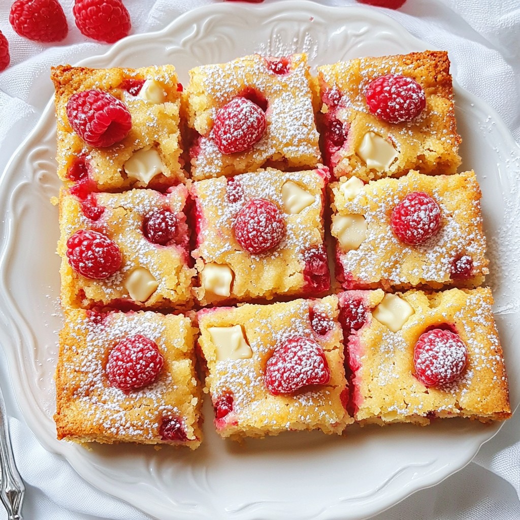 White Chocolate Raspberry Blondies Simple and Delicious
