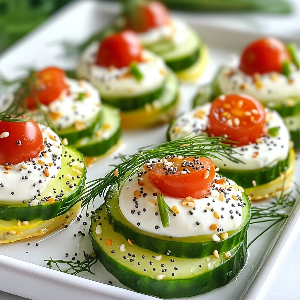Everything Bagel Cucumber Bites Tasty Appetizer Idea