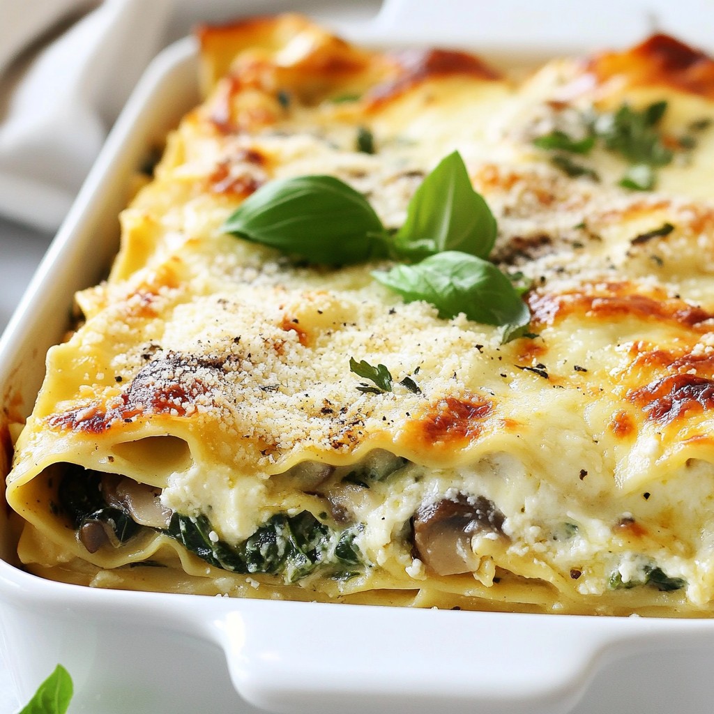 Creamy Spinach Mushroom Lasagna Simple Delightful Dish