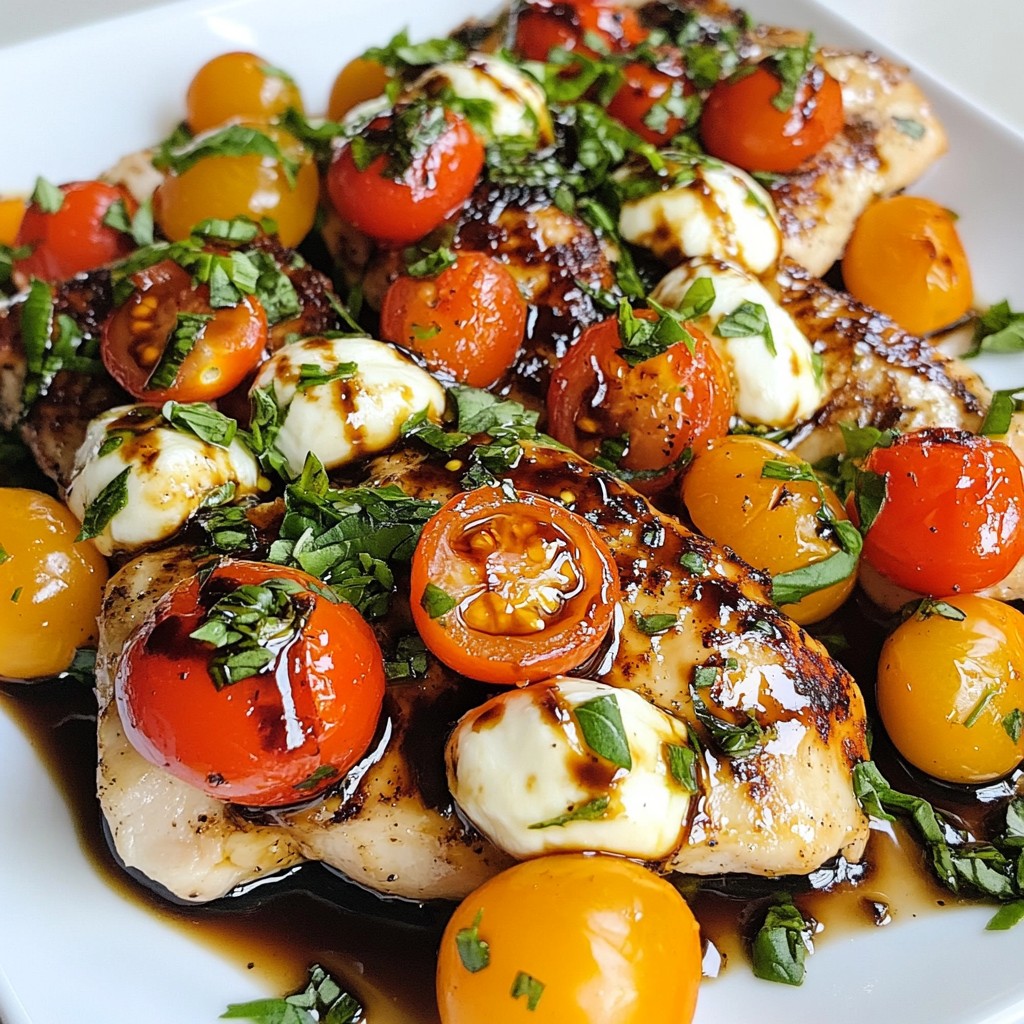 Balsamic Glazed Caprese Chicken Simple and Tasty Dish
