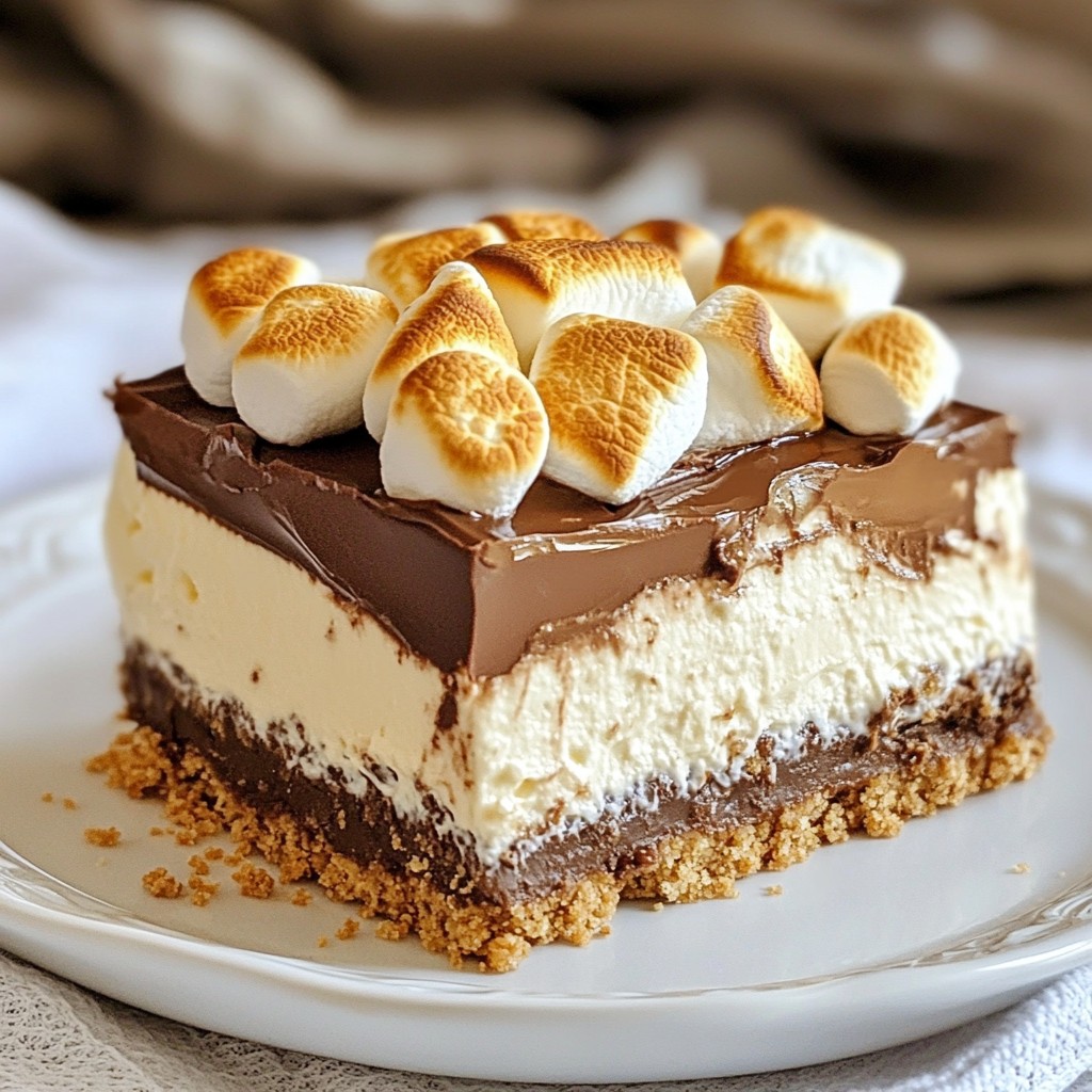 S’mores No-Bake Cheesecake Creamy and Tasty Delight