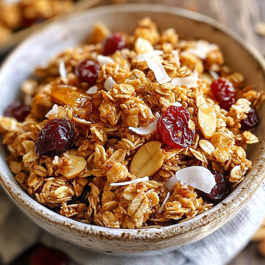 Cherry Almond Granola Clusters Crunchy and Satisfying