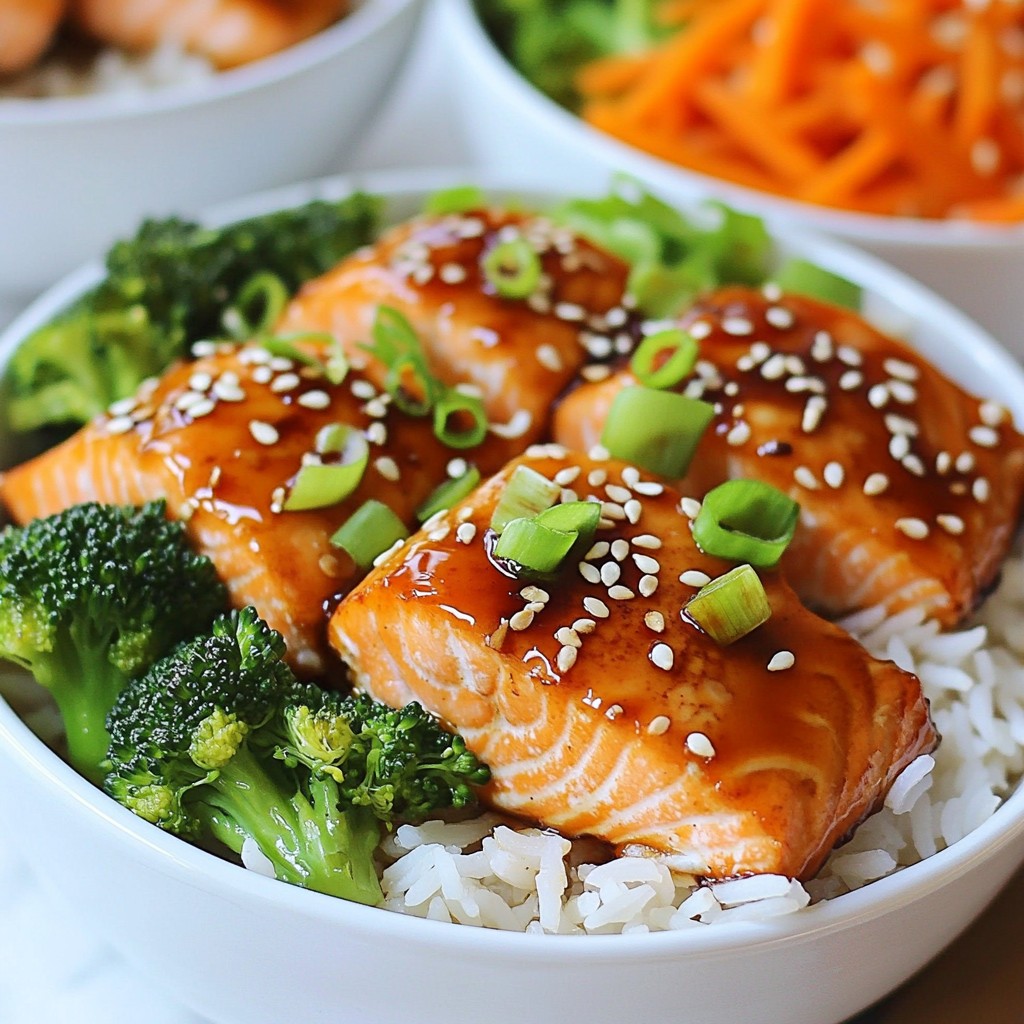 Teriyaki Salmon Rice Bowls Flavorful and Simple Meal