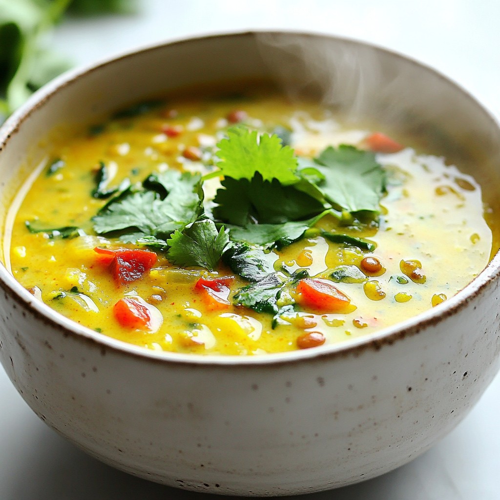 Coconut Curry Lentil Soup Flavorful and Comforting Dish