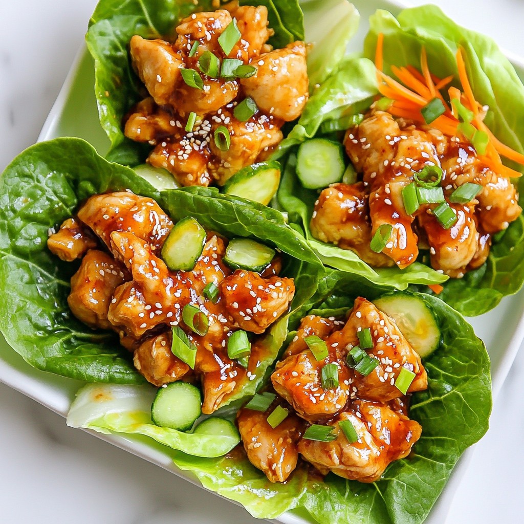 Korean Gochujang Chicken Lettuce Wraps Delight