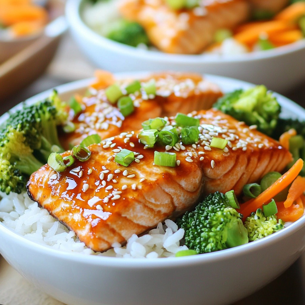 Teriyaki Salmon Rice Bowls Flavorful and Quick Meal