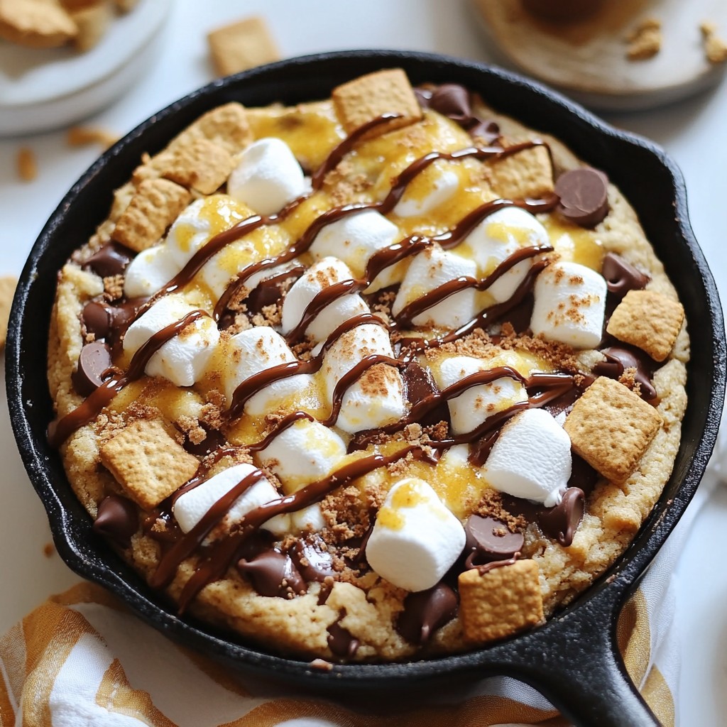 S’mores Skillet Cookie Delightful Dessert Recipe