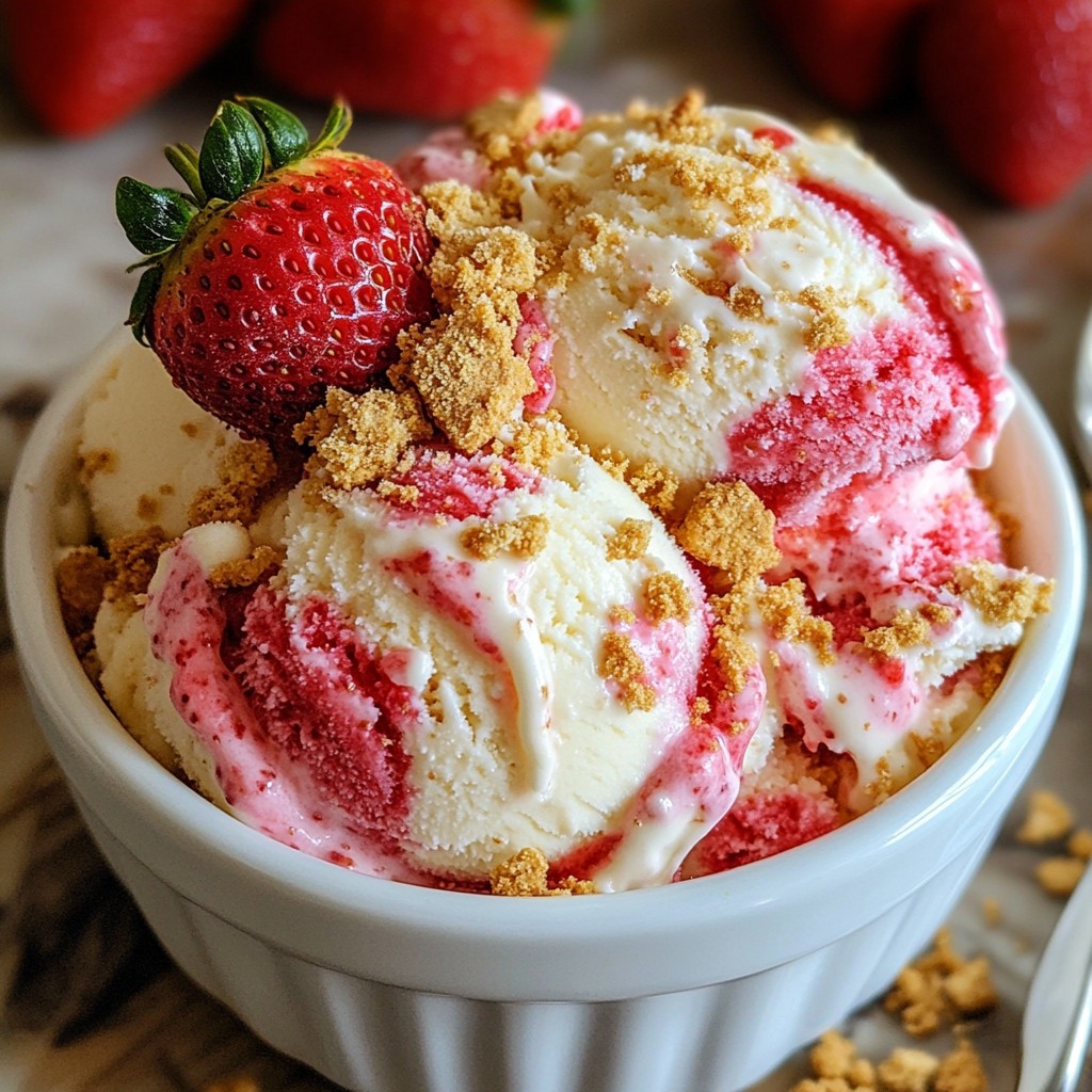 Strawberry Cheesecake Ice Cream Creamy Delight Recipe